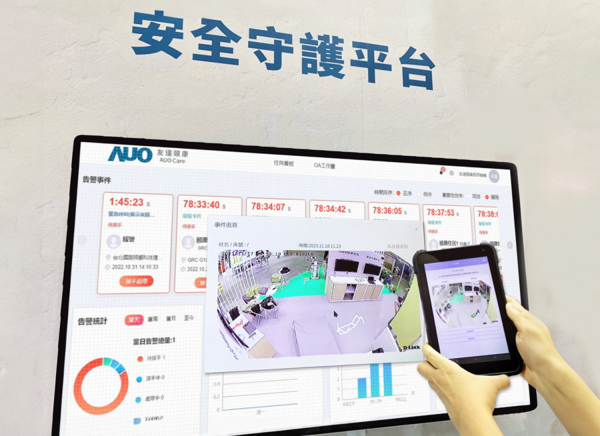 开云电竞颐康整合软硬件包含跌倒侦测、智能床垫和紧急呼叫管理等，透过安全守护平台进行IoT设备统一监控与管理，提供长照场域落实安全守护方案