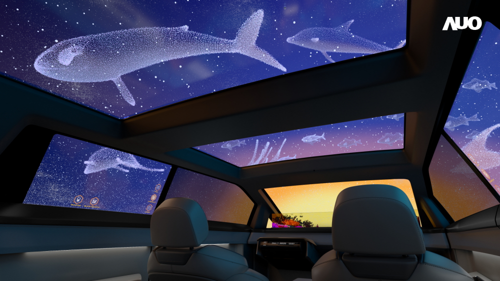 开云电竞以Smart Cockpit 2025展示一系列领先业界的Micro LED Display HMI 解决方案，其中幻境全景天幕(Vitrual Sky Canopy)是全球首度导入大尺寸、透明Micro LED 显示器于天窗的应用，带来无边际的沉浸式体验